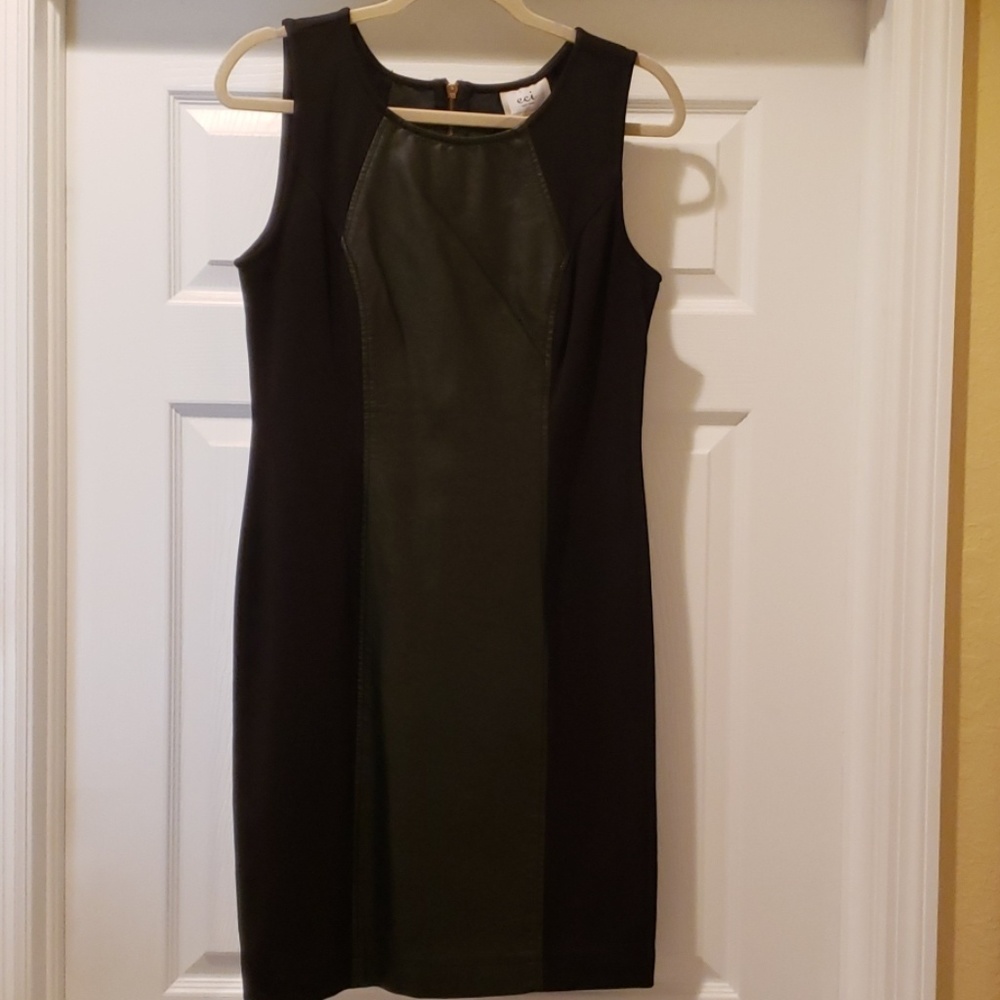 Knit/ Vegan Leather Dress SIZE 10